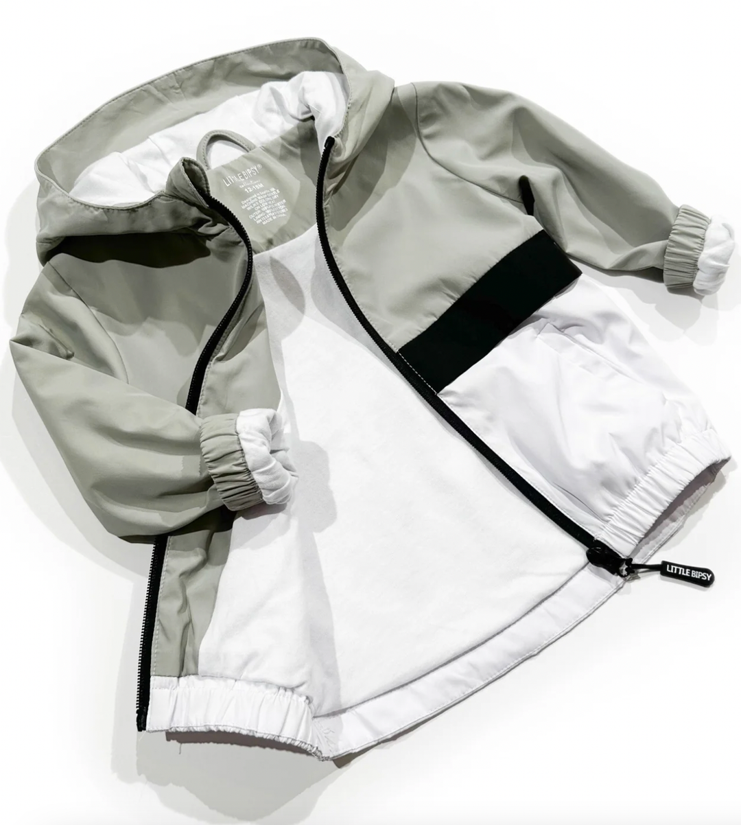 Little Bipsy - Full-Zip Block Windbreaker in Fern