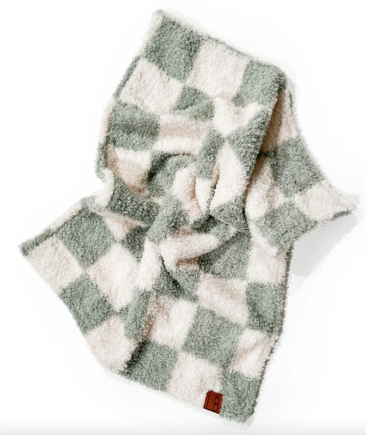 Little Bipsy - Plush Little Checkered Blanket - 2 Colors Available
