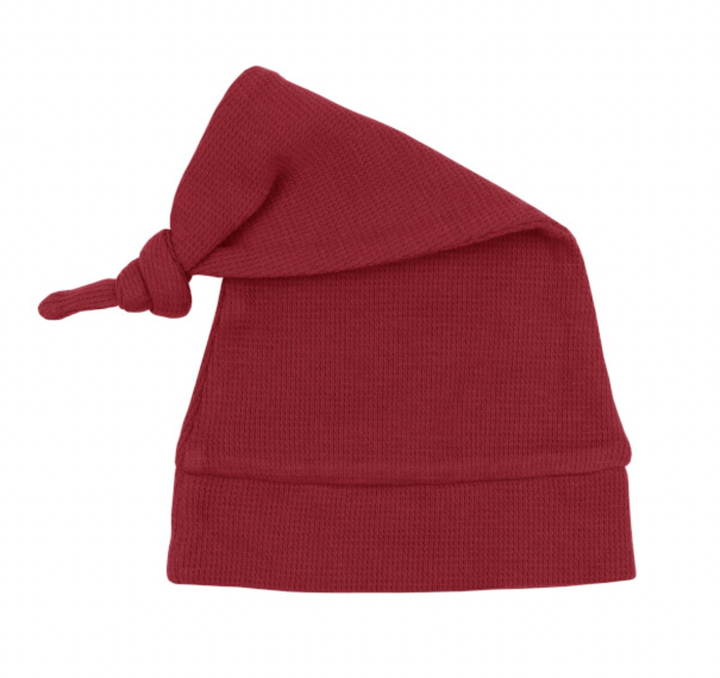 L'oved Baby - Organic Thermal Knotted Cap in Crimson