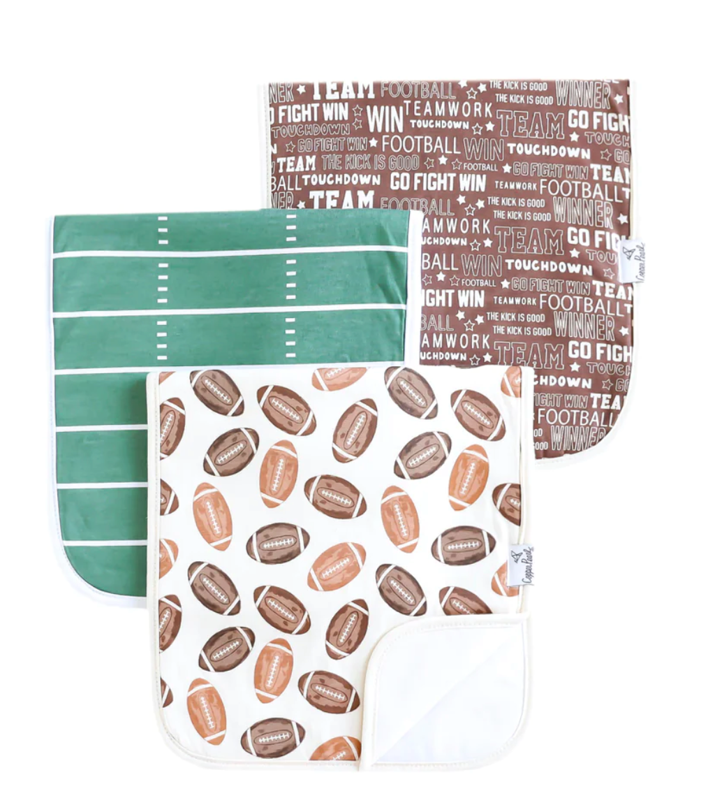 Copper Pearl - Baby Premium Burp Cloth Sets of 3 - Multiple Styles Available