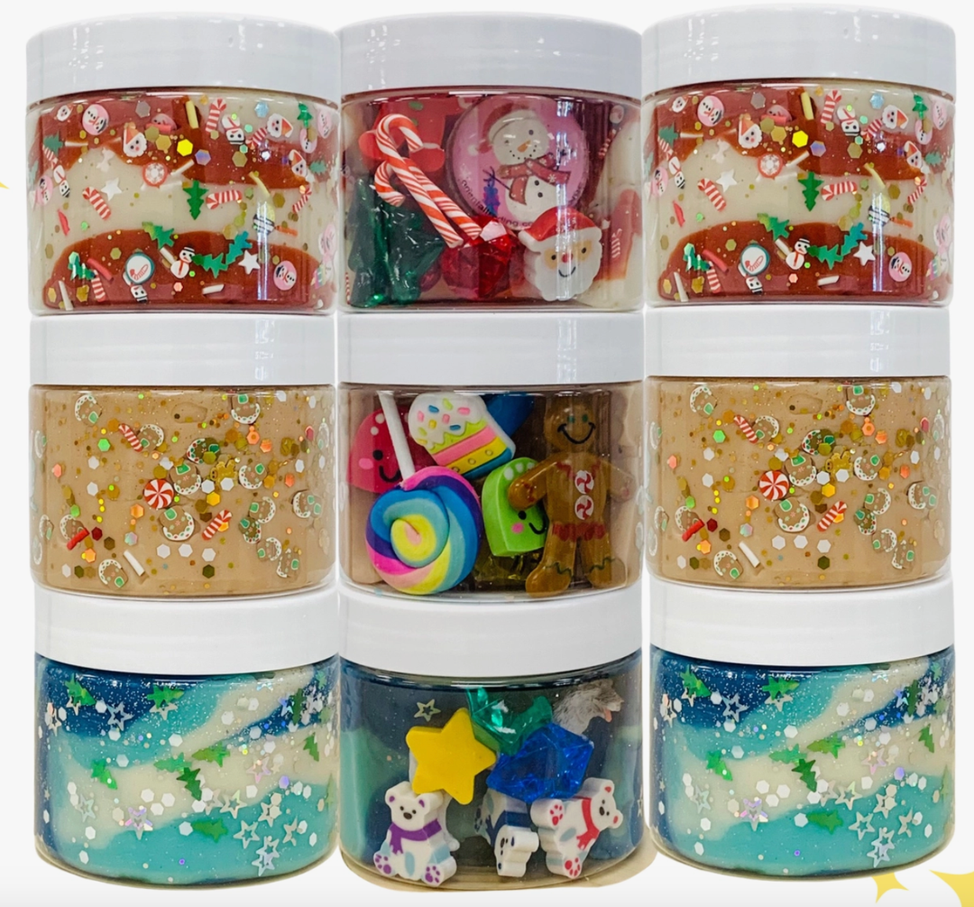 Sensory Dough Magical Jars - Winter/Holiday Varieties