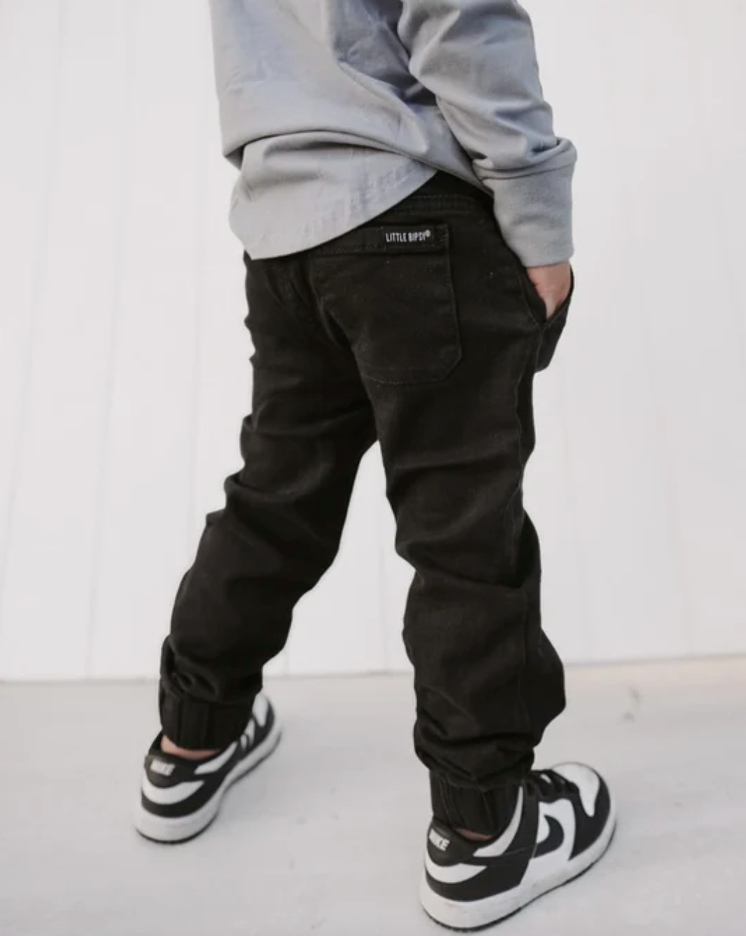 Little Bipsy - Cotton Twill Jogger in Black