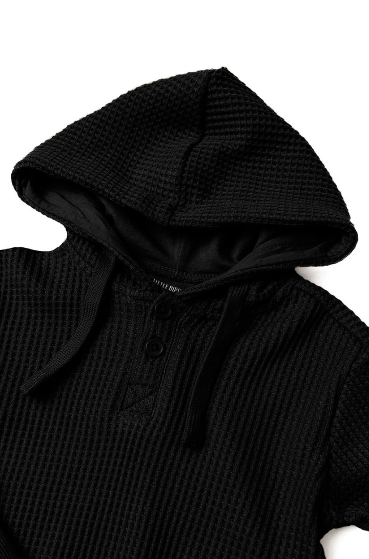 Little Bipsy - Thermal Hoodie in Black