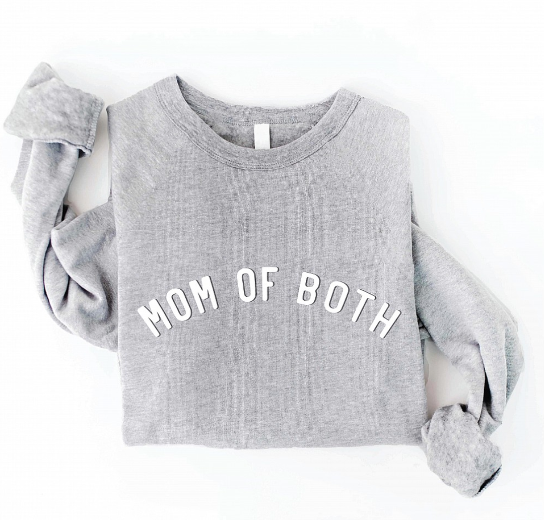 Oat Collective Mom of Both Sweatshirt in Light Heather Grey S