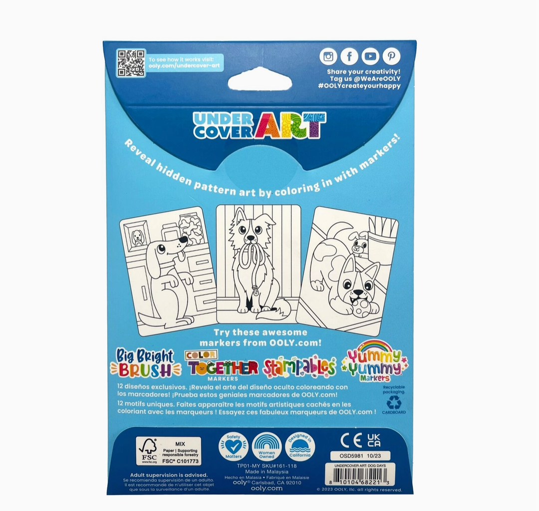 Ooly - Uncover Hidden Art Patterns Coloring Activity - Dog Days