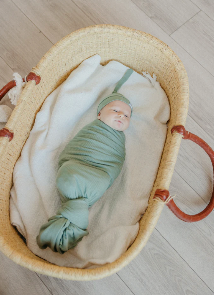 Copper Pearl - Stretch-Knit Swaddle Blanket - Clover