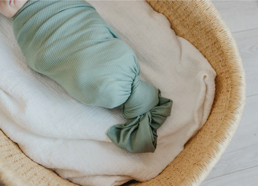 Copper Pearl - Stretch-Knit Swaddle Blanket - Clover
