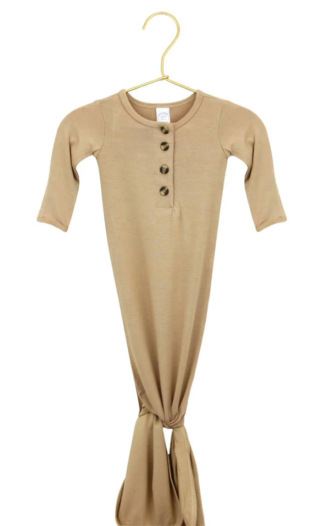 Lou Lou & Co - Infant Tanner Knotted Gown in Tan