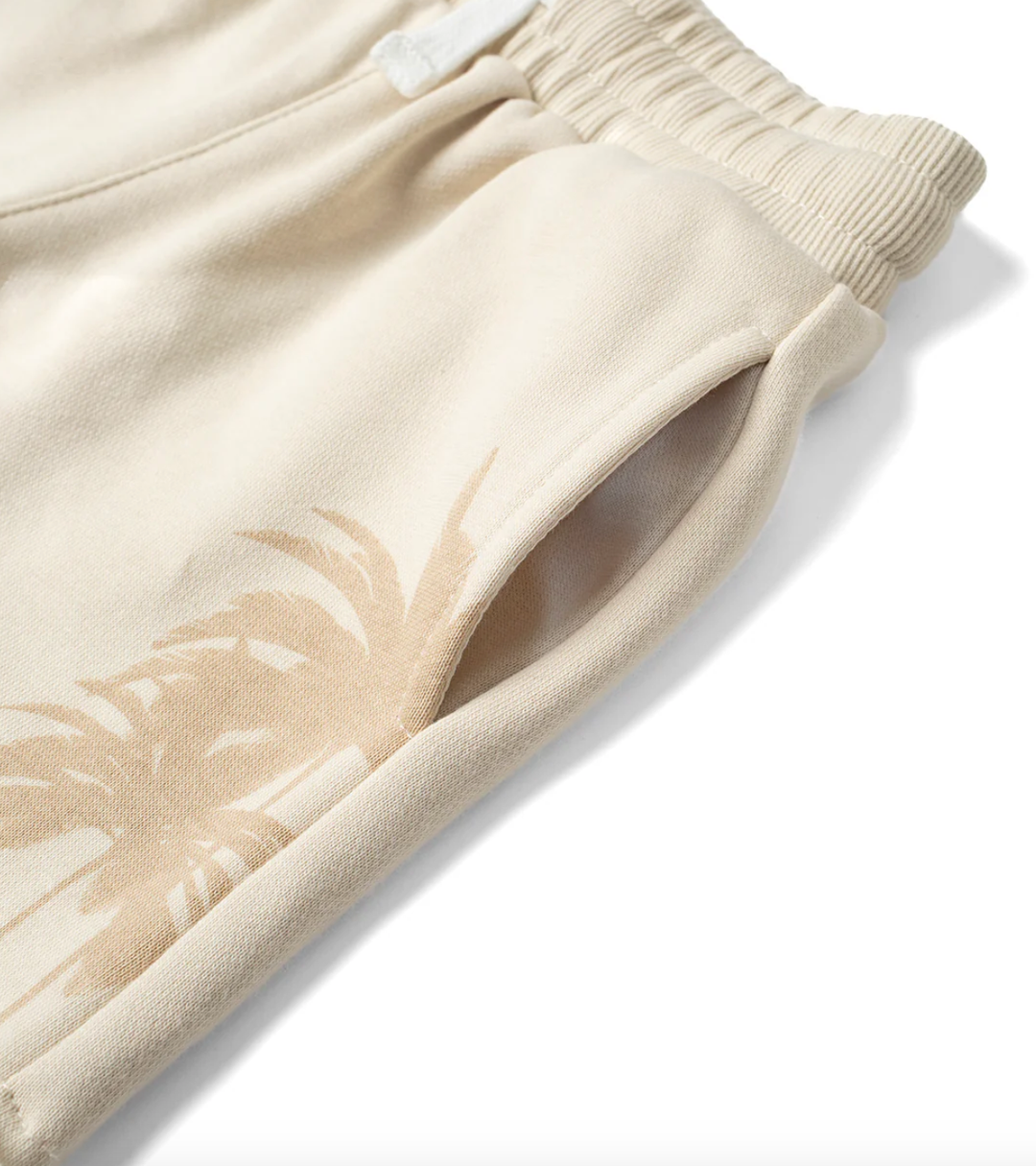 Little Bipsy - Resort Palm Sweatshort in Cream (2/3)