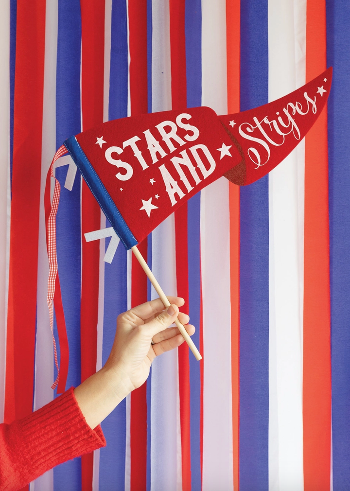 Stars and stripes felt banner