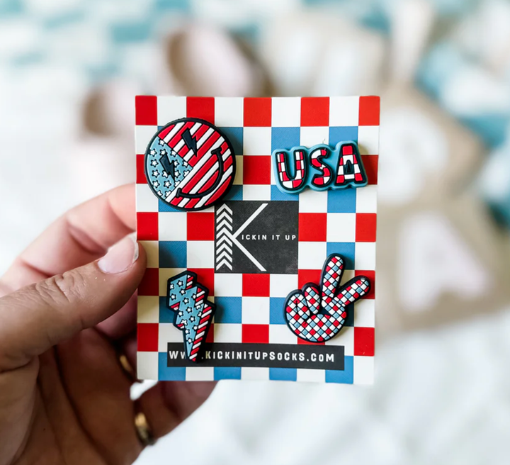 Kickin It Up - Patriotic Shoe Charms