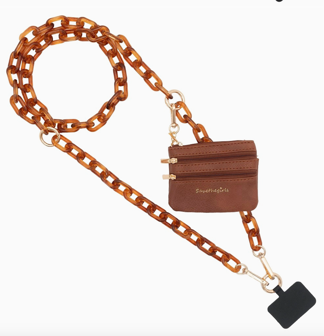 Clip-and-Go Crossbody Phone Chain and Wallet