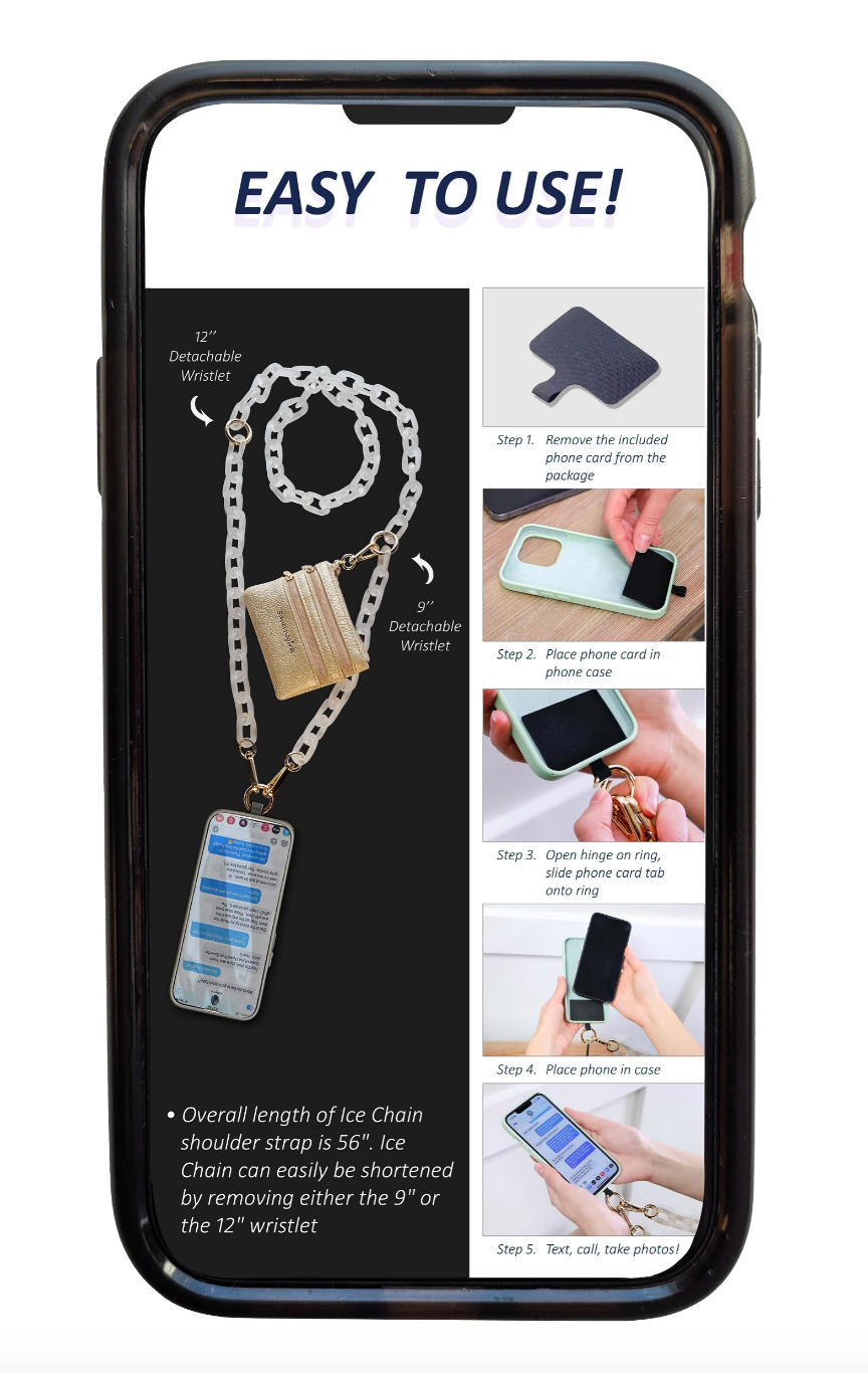 Clip-and-Go Crossbody Phone Chain and Wallet