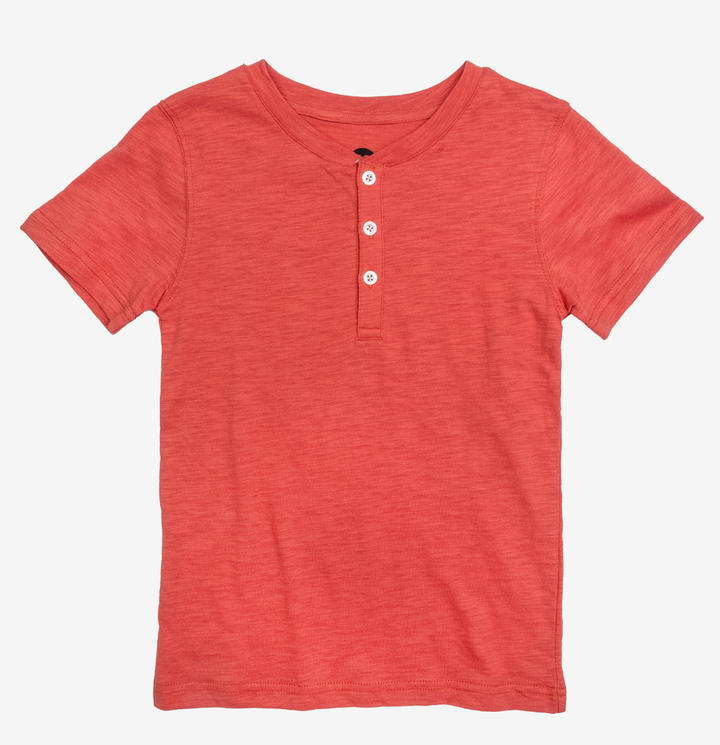 Appaman - Boys Day Party Henley in Dark Coral