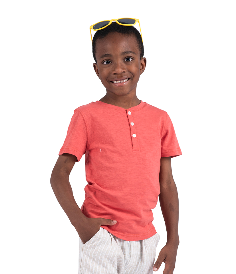 Appaman - Boys Day Party Henley in Dark Coral