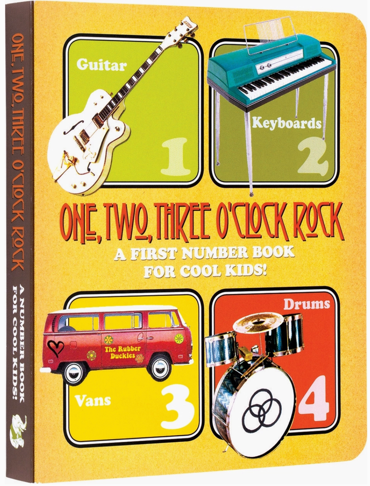 One Two Three O'Clock Rock baby board book of numbers