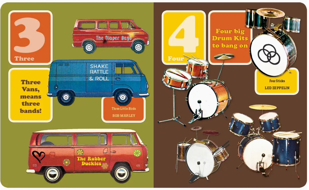 One, Two, Three O'Clock Rock Number Book by Benjamin Darling - Board Book