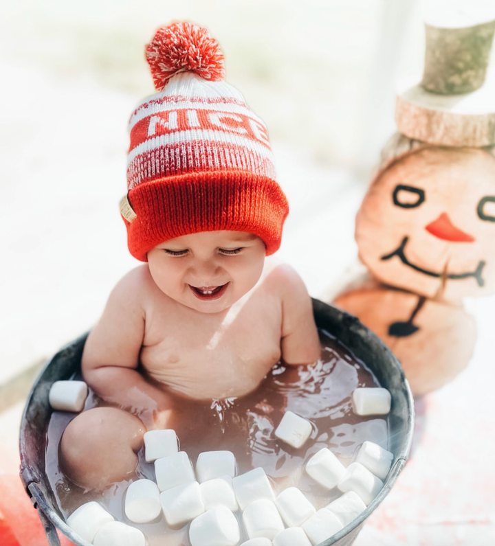 Naughty or Nice - Reversible Beanie in Red