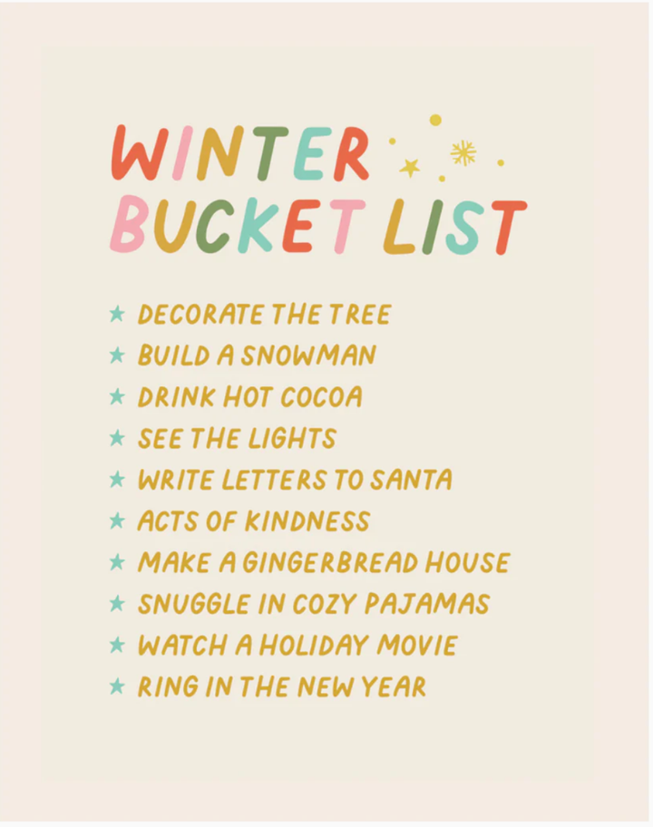 Cherrypick - Winter Bucket List Banner - 36"x26"