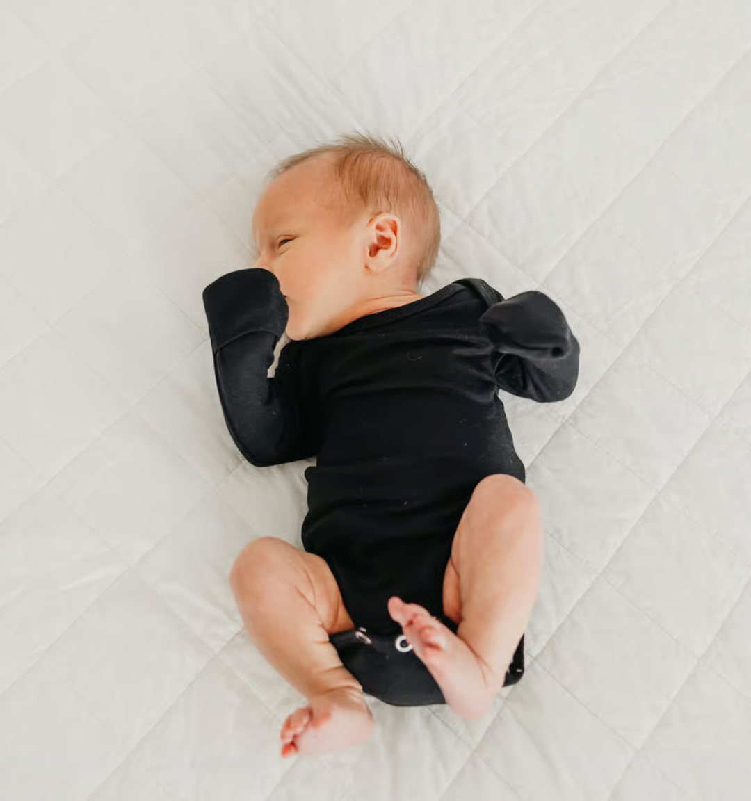 Copper Pearl - Long Sleeve Onesie in Black