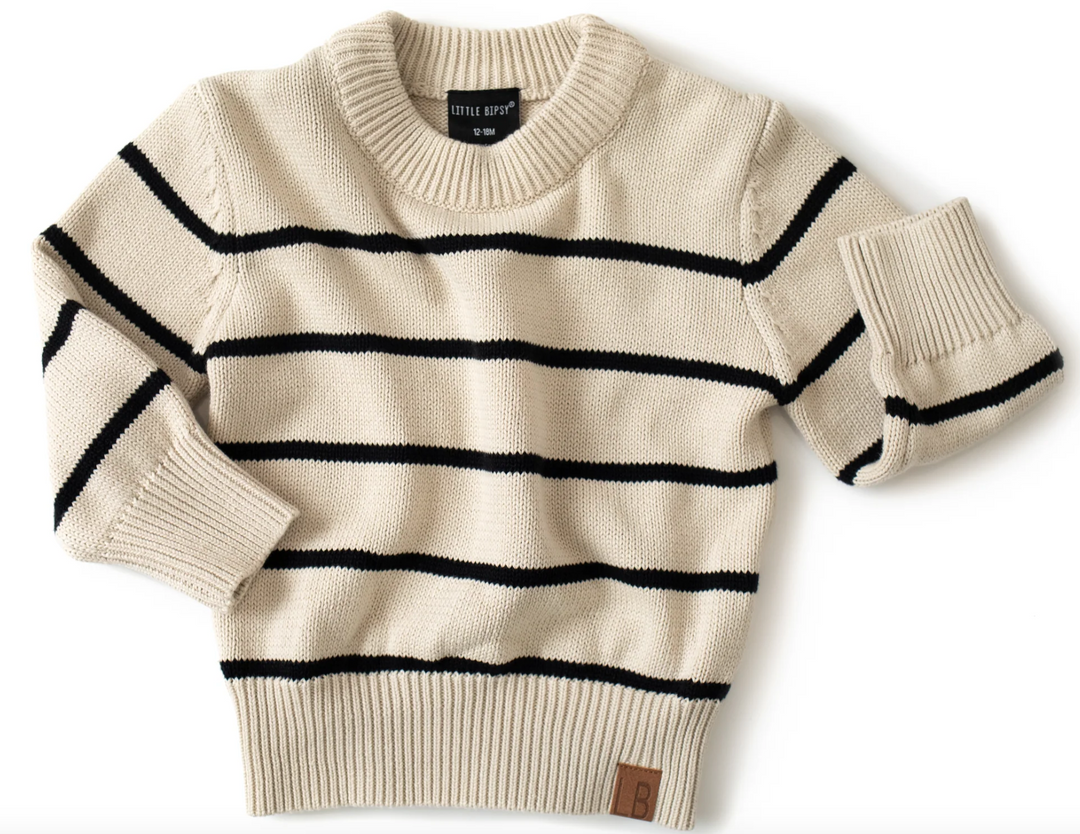 Little Bipsy - Knit Sweater in Pinstripe