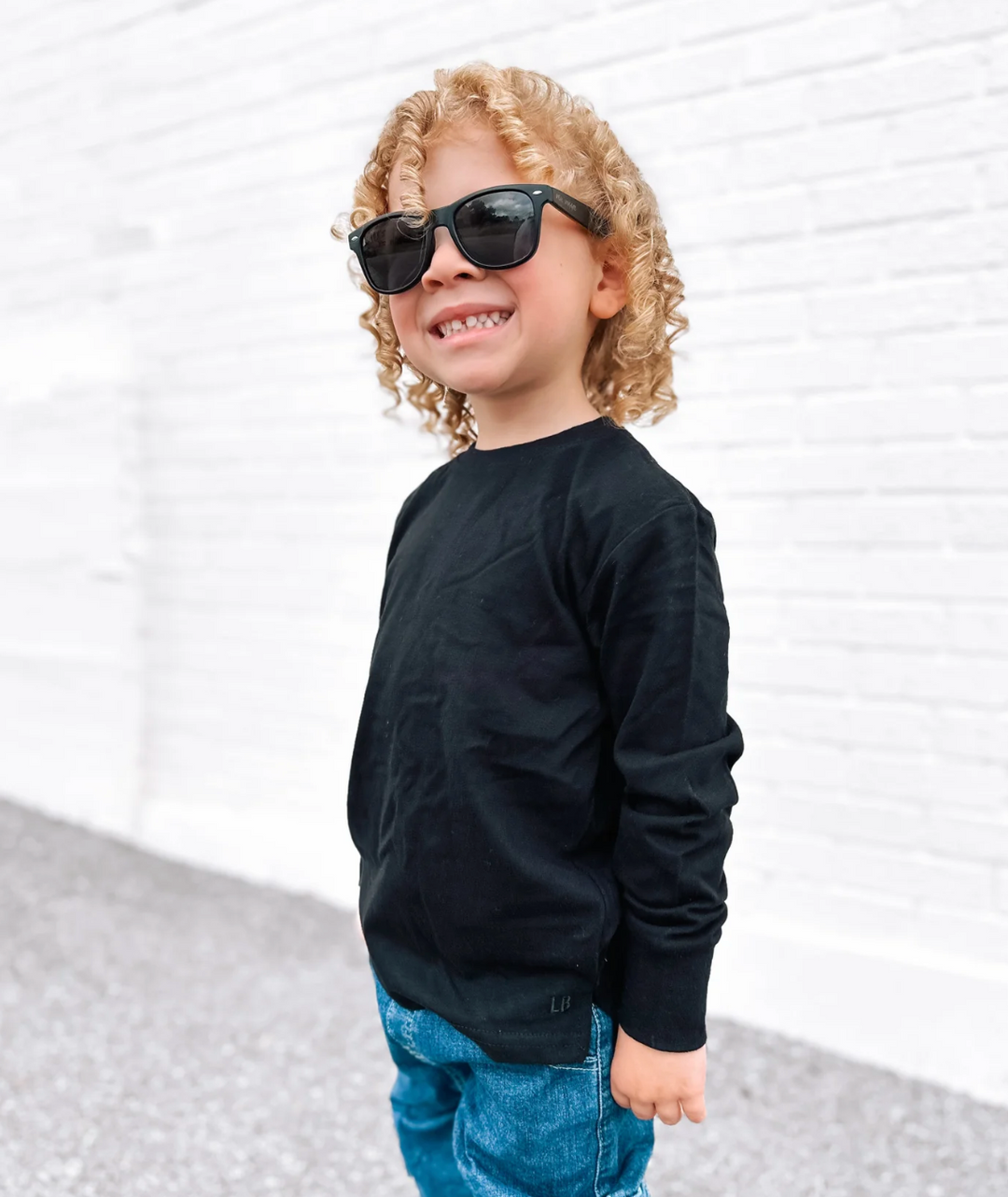 Little Bipsy - Long-Sleeve Elevated Tee in Black