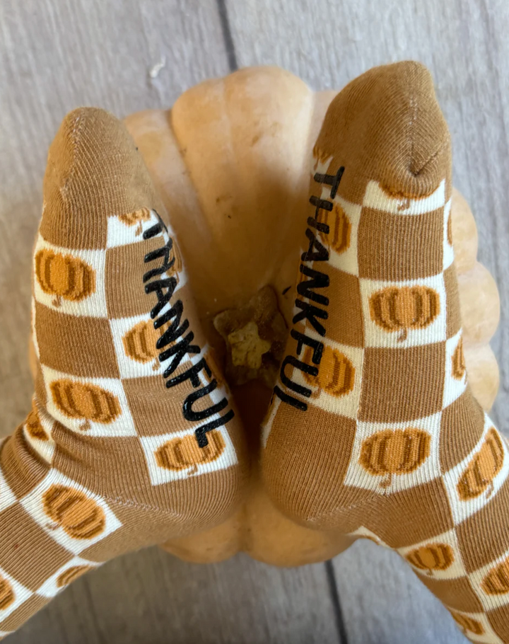 Kickin It Up Socks - Gourd Life in Tan