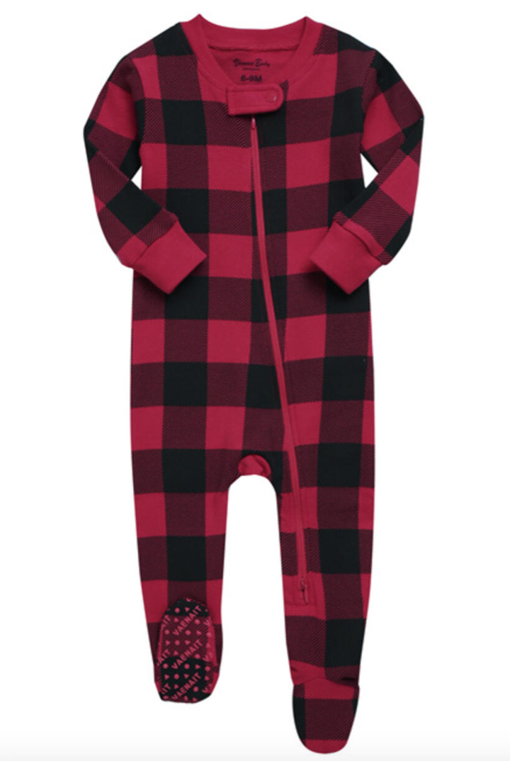 Baby Everyday Cotton Zip Pajamas in Buffalo Check