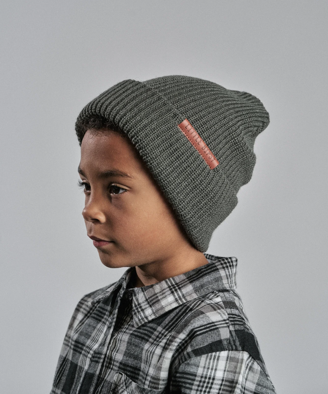 Little Bipsy - Chunky Knit Beanie in Army Green