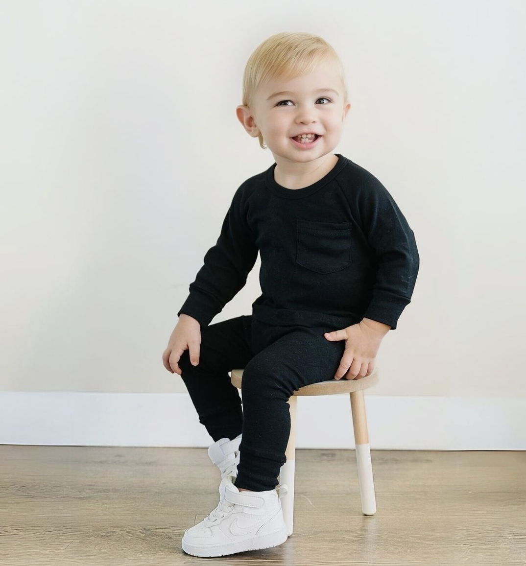 Lucky Panda Kids - Lounge Set in Black