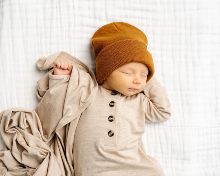 Lou Lou & Co - Infant Ryan Top + Bottom Set in Heathered Wheat