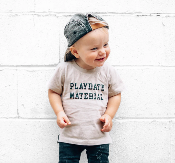 Lenox James - Playdate Material Tee in Stone