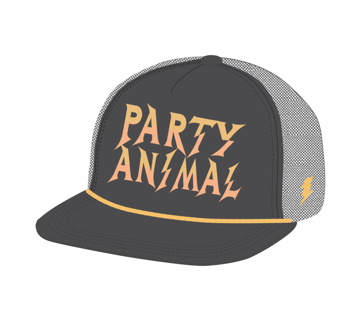 Tiny Whales - Party Animal Trucker Hat in Black