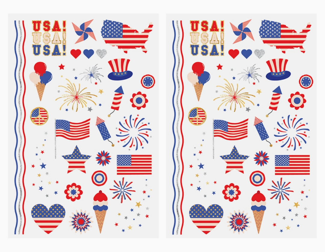 Fun Tats - Red/White/Blue USA Kids Temporary Tattoos
