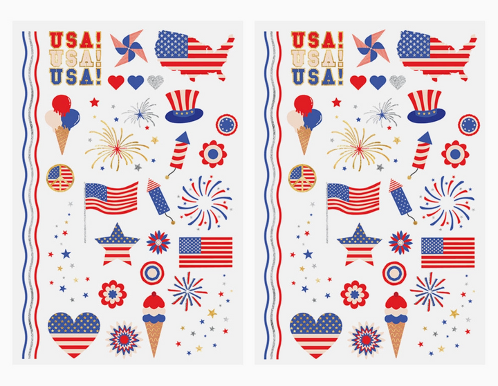 Fun Tats - Red/White/Blue USA Kids Temporary Tattoos