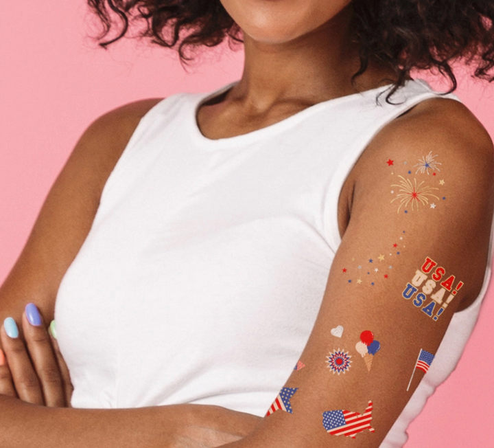 Fun Tats - Red/White/Blue USA Kids Temporary Tattoos