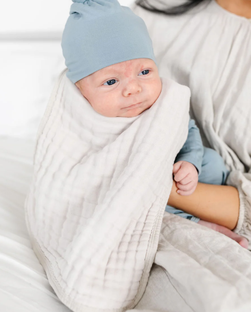Lou Lou & Co - Cloud Muslin Burp Cloth 2-Pack in Grey