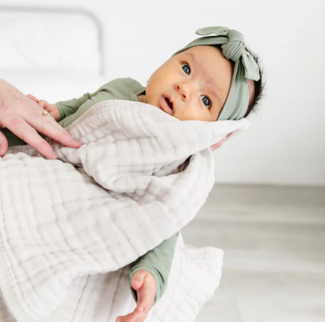 Lou Lou & Co - Cloud Muslin Burp Cloth 2-Pack in Grey