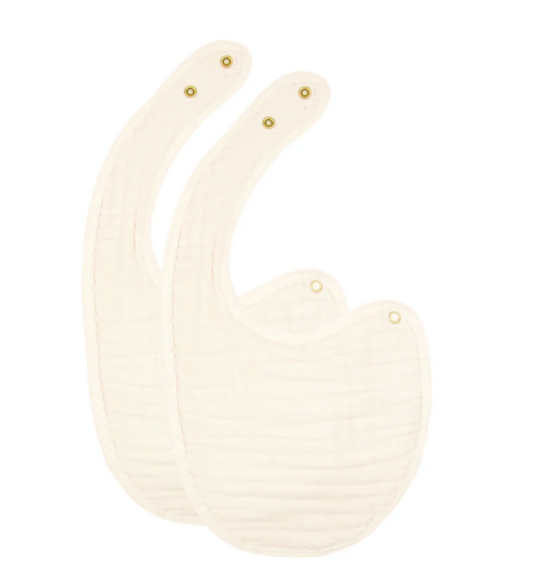 Lou Lou & Co - Cloud Muslin Bib 2-Pack in Cream