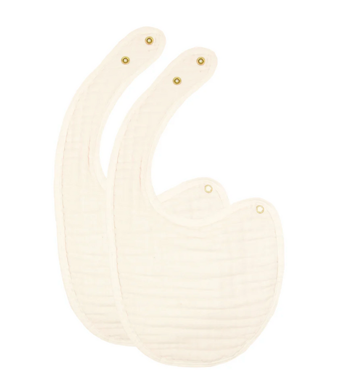 Lou Lou & Co - Cloud Muslin Bib 2-Pack in Cream