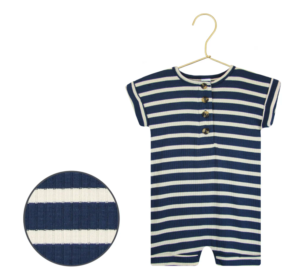 Lou Lou & Co - Infant Jack Romper in Navy Stripes