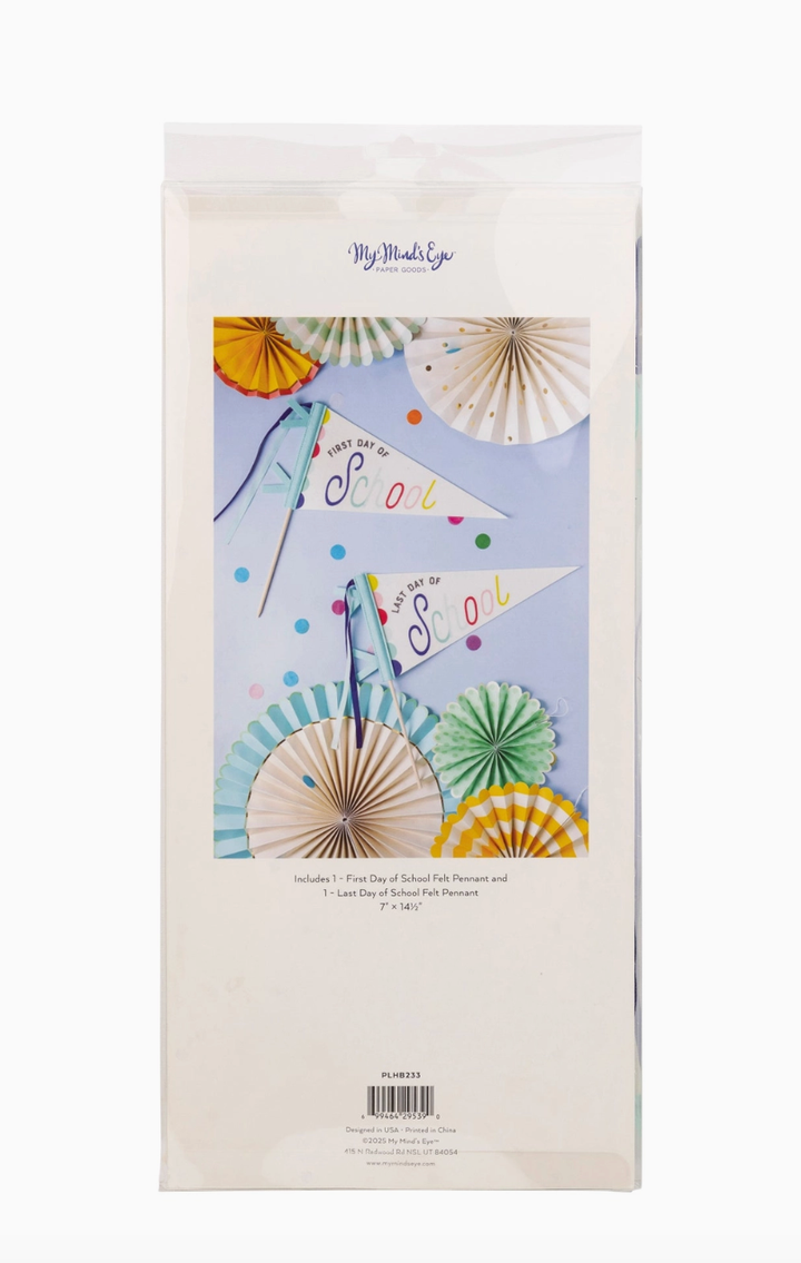 First Day/Last Day of School Pennants (2-pack) - 14.5"