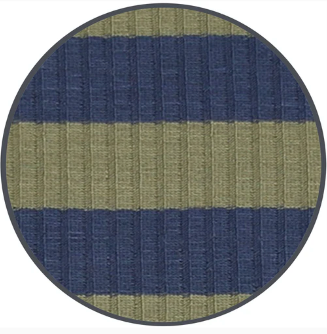 Lou Lou & Co - Infant Rome Top + Bottom Set in Navy/Green Stripes