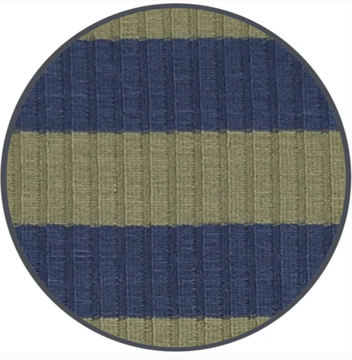 Lou Lou & Co - Infant Rome Top + Bottom Set in Navy/Green Stripes