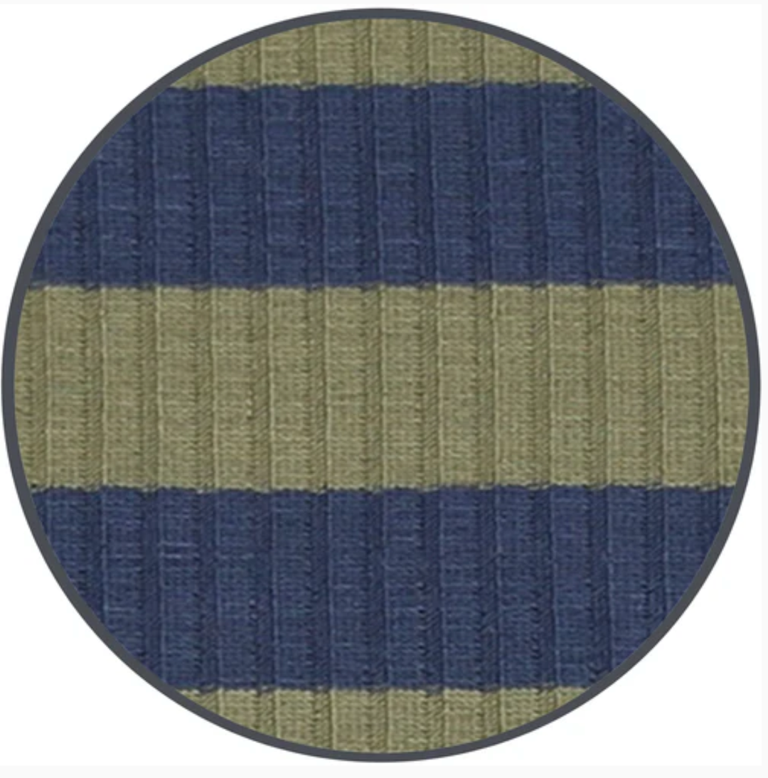 Lou Lou & Co - Rome Knotted Hat in Navy/Green Stripes