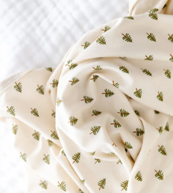 Lou Lou & Co - Kevin Swaddle Blanket in Cream w/ Trees