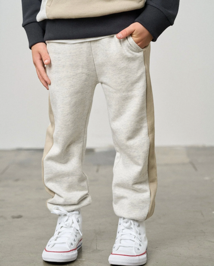 Little Bipsy - Side Stripe Jogger in Stone Grey