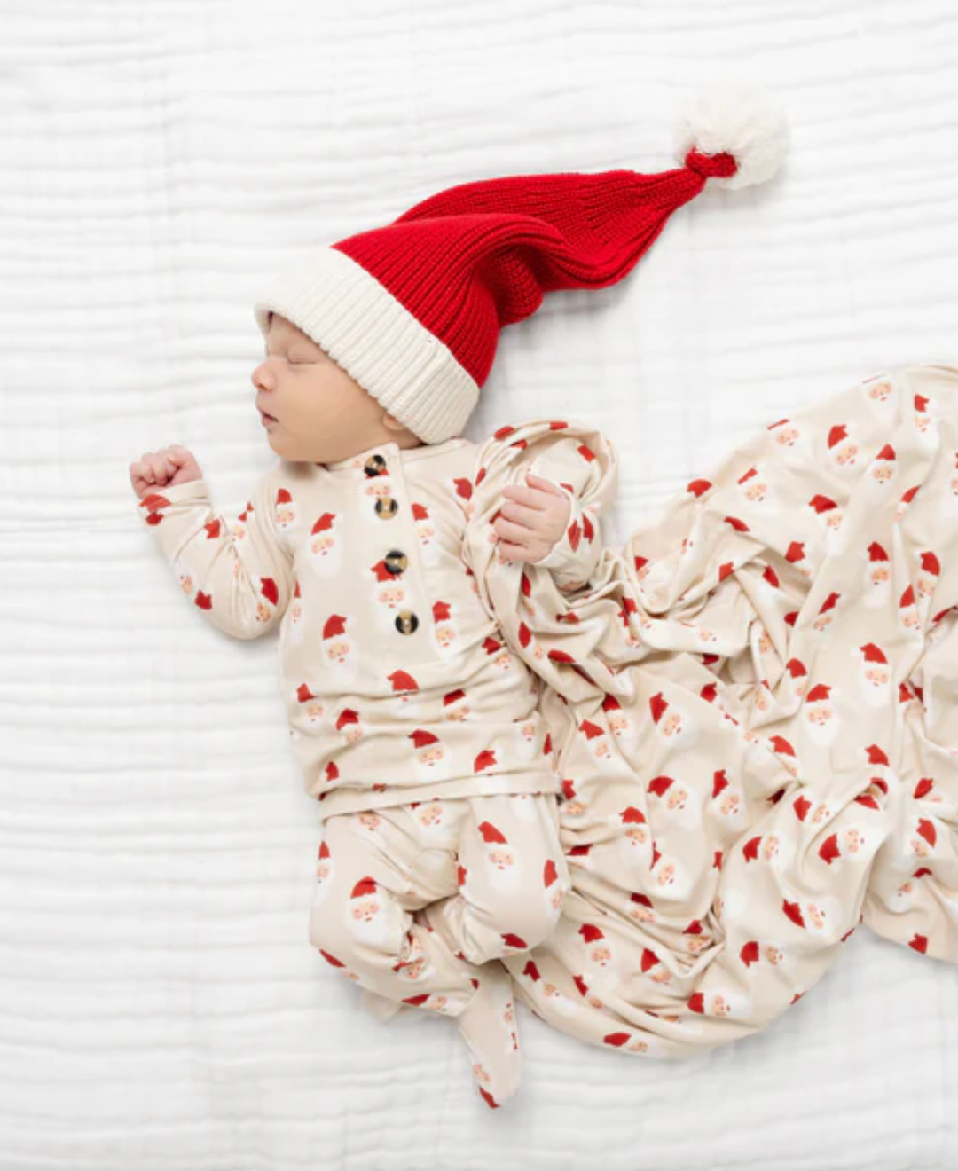 Lou Lou & Co - Santa Beanie in Red/White