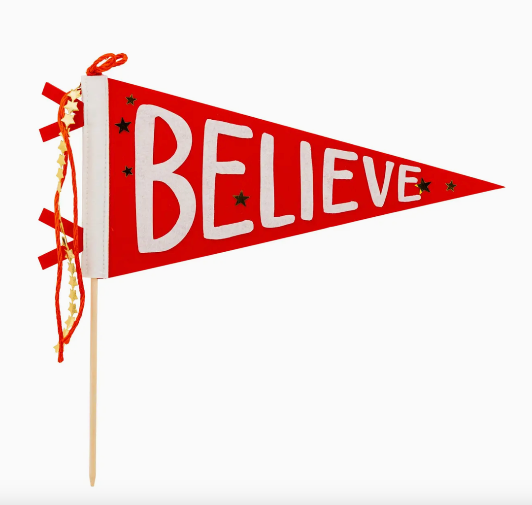 Believe/North Pole Felt Pennant Set - 14.5"