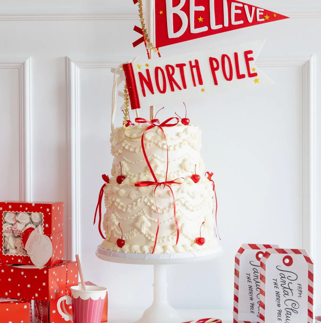 Believe/North Pole Felt Pennant Set - 14.5"